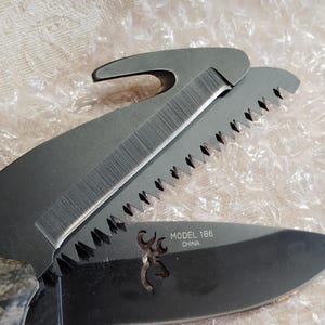 Vtg. Browning 3 Blade Knife Hunting Camping Tool image 6
