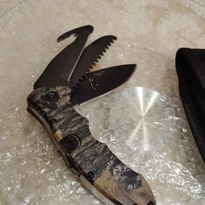 Vtg. Browning 3 Blade Knife Hunting Camping Tool image 2