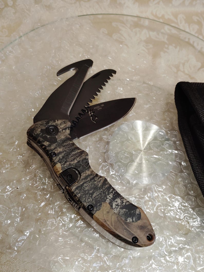 Vtg. Browning 3 Blade Knife Hunting Camping Tool image 2