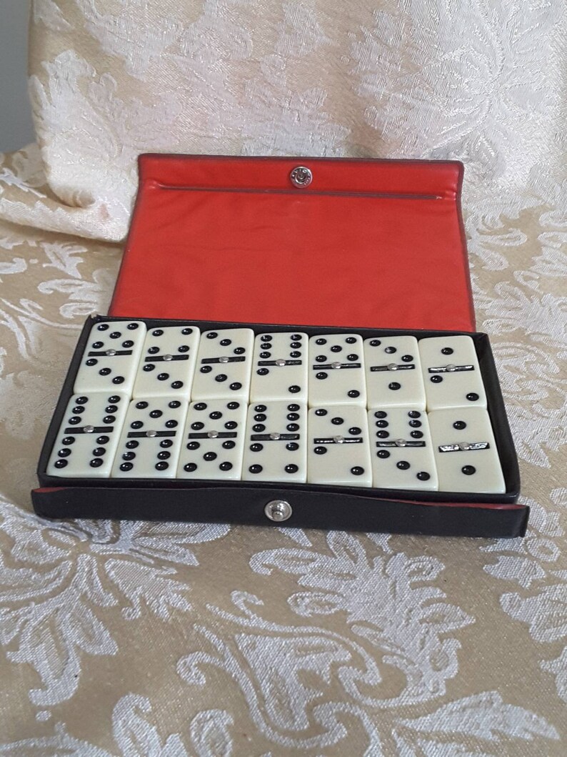 double-six-dominoes-game-28-piece-set-with-vinyl-travel-case-etsy