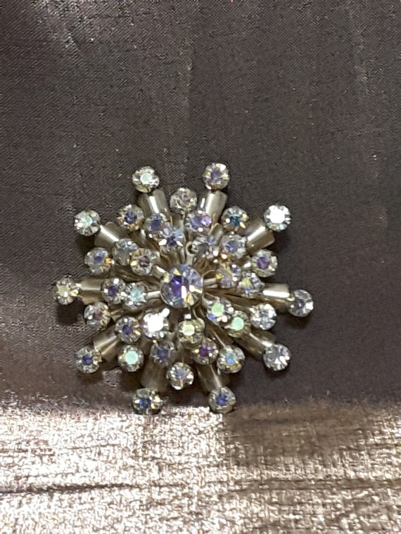 Gorgeous Aurora Crystals  Rhinestone Starburst Bro