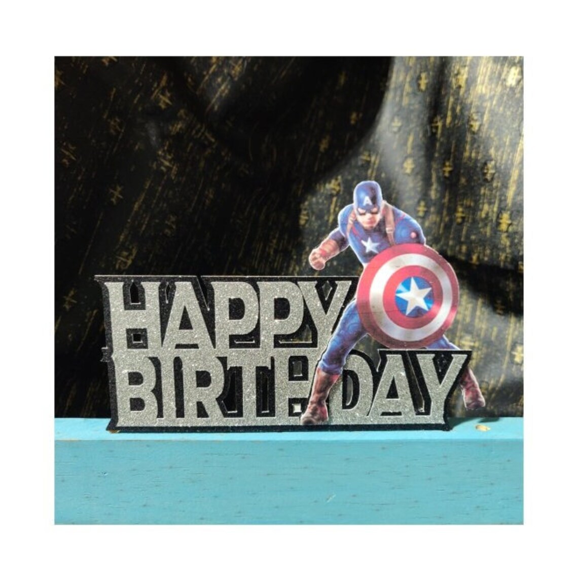 Captain America Avengers Cake Topper Party Sign Party Etsy