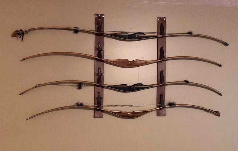 4bow Leather Traditional Archery Bow Rack / Bow Holder Etsy