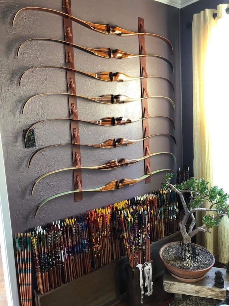 8bow Leather Traditional Archery Bow Rack Etsy