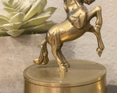 Rare Brass Unicorn Music Box