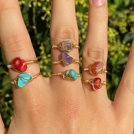 Crystal rings etsy deals