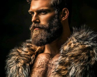 AI Male Viking Model Hot Viking Romance Novel Cover Handsome Man Portrait AI Book Cover Image Digital Download
