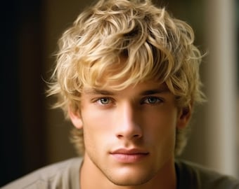 AI Male Model: Romance Novel Cover Model, AI Photography, Handsome Man Portrait, Photos for FB Ads