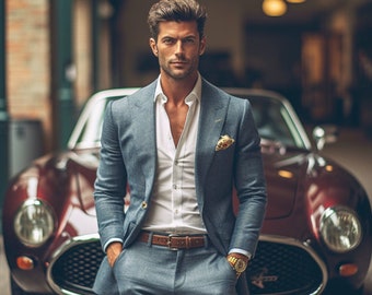 AI Male Model: Romance Novel Cover Model, AI Photography, Handsome Man Portrait, Photos for FB Ads