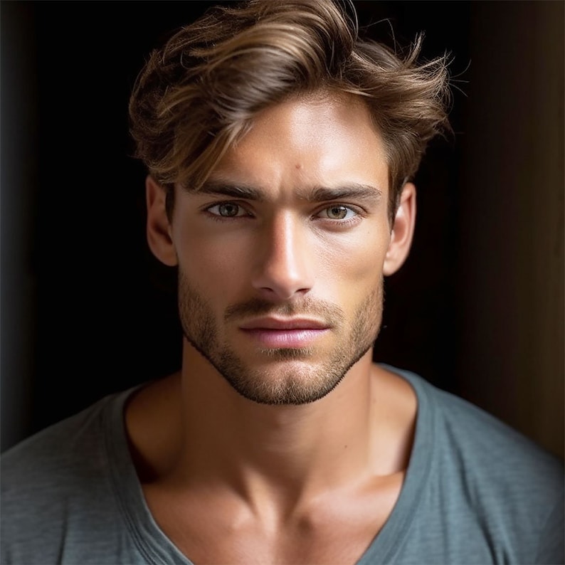 AI Male Model: Romance Novel Cover Model, AI Photography, Handsome Man
