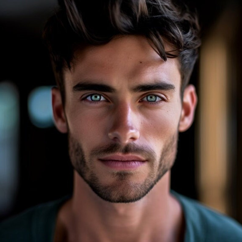 AI Male Model Romance Novel Cover Model, AI Photography, Handsome Man