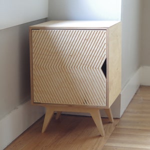 Chev Danish Modern Nightstand RH Version