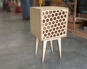 Tall Hex Modern Nightstand