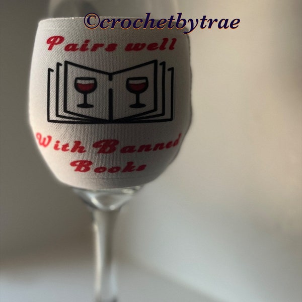 Wine Glass Koozie Etsy