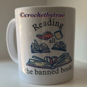 Banned Books Mug | Book Lover Mug |Book Censorship Mug | Bibliiophile Mug|Cute Coffee Cup