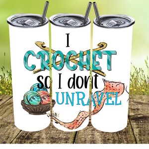 Yarn lover tumbler | crochet tumbler | yarn and crochet | crochet hook tumbler | crocheter gifts