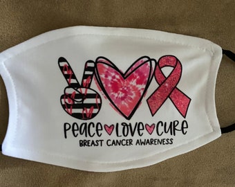 Custom Breast Cancer Awareness Face Mask|Pink Ribbon Mask|Face Mask