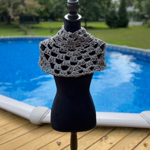 Crochet Chunky Capelet-Handmade Crochet clothes-cover up