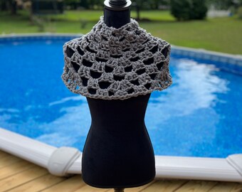 Crochet Chunky Capelet-Handmade Crochet clothes-cover up