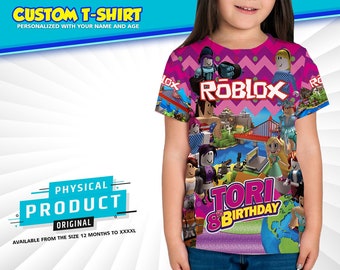 Roblox Birthday Shirt Etsy - roblox personalized birthday shirt girl boy cusompartyany etsy