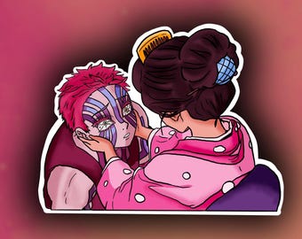 Demon Slayer inspired sticker- Akaza and Koyuki