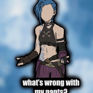 Jinx from Arcane, funny moment, waterproof sticker!