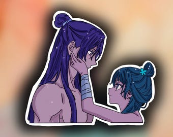 Apotheker-Tagebücher Aufkleber: Jinshi und MaoMao, Anime Paar wasserdichter Aufkleber