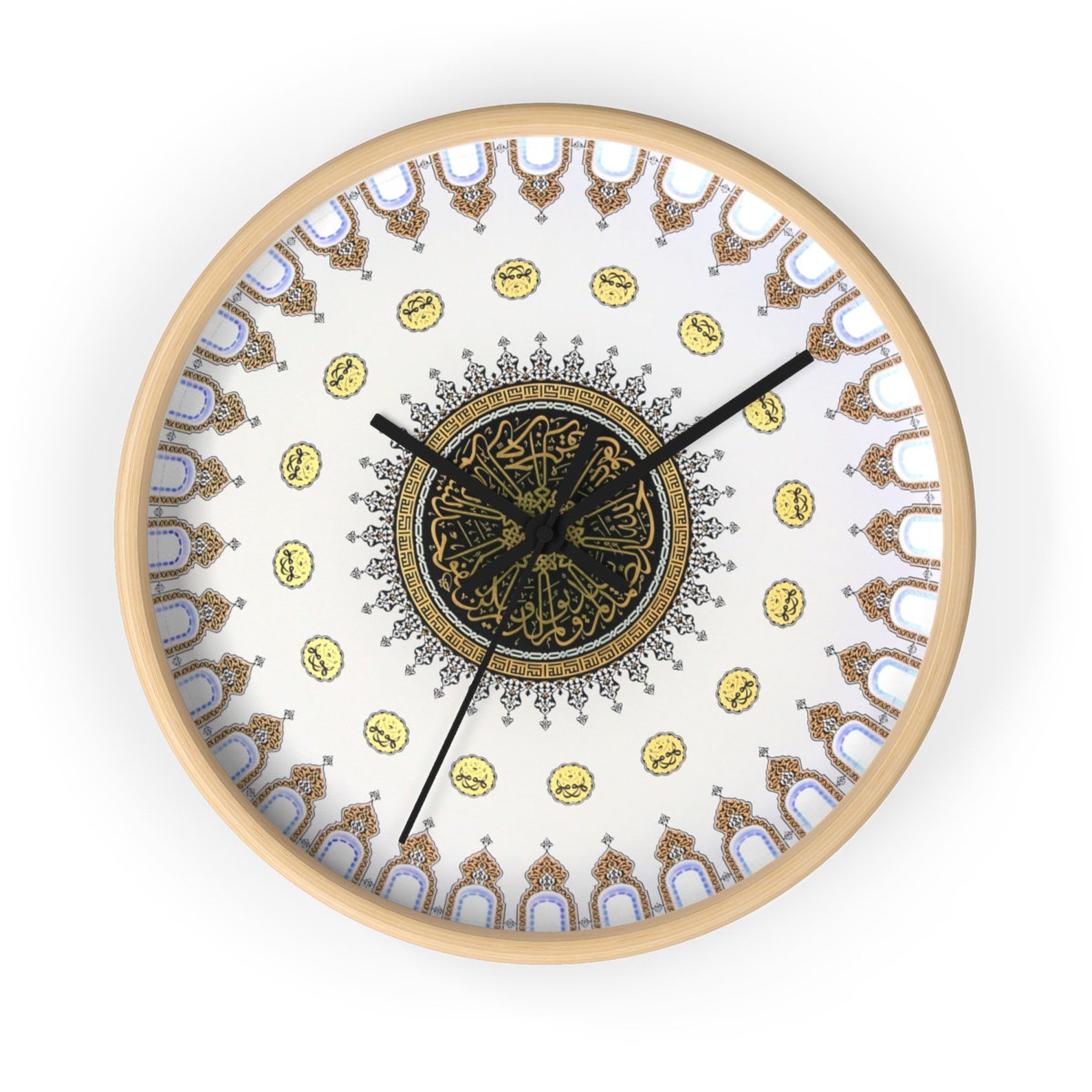 Islamic Wall Clock Qurans Wall Clock Islam Clock Black & Etsy