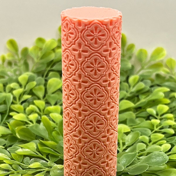 Mosaic tile clay roller, clay texture roller, embossing roller, fondant texture roller, clay tool