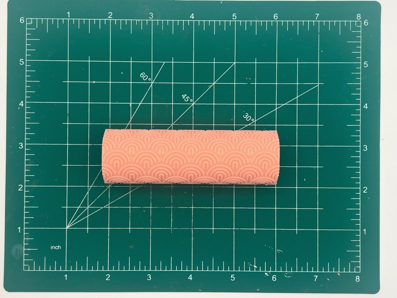 Arch pattern clay roller, clay texture roller, embossing roller, fondant texture roller, clay tool image 3