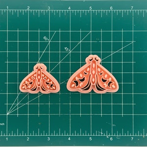 Boho moth cutter, clay cutter, butterfly cutter, embossed cutter, polymer clay tool, moth cutter, witchy cutter image 4