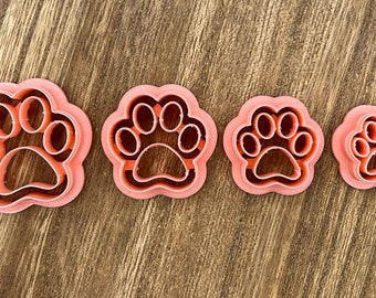 Paw cutter, clay cutter, animal cutter, embossed dog cutter, polymer clay tool, pet lover cutter