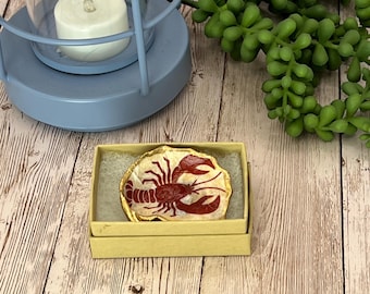 Mini Oyster Shell Ring Dish with Lobster
