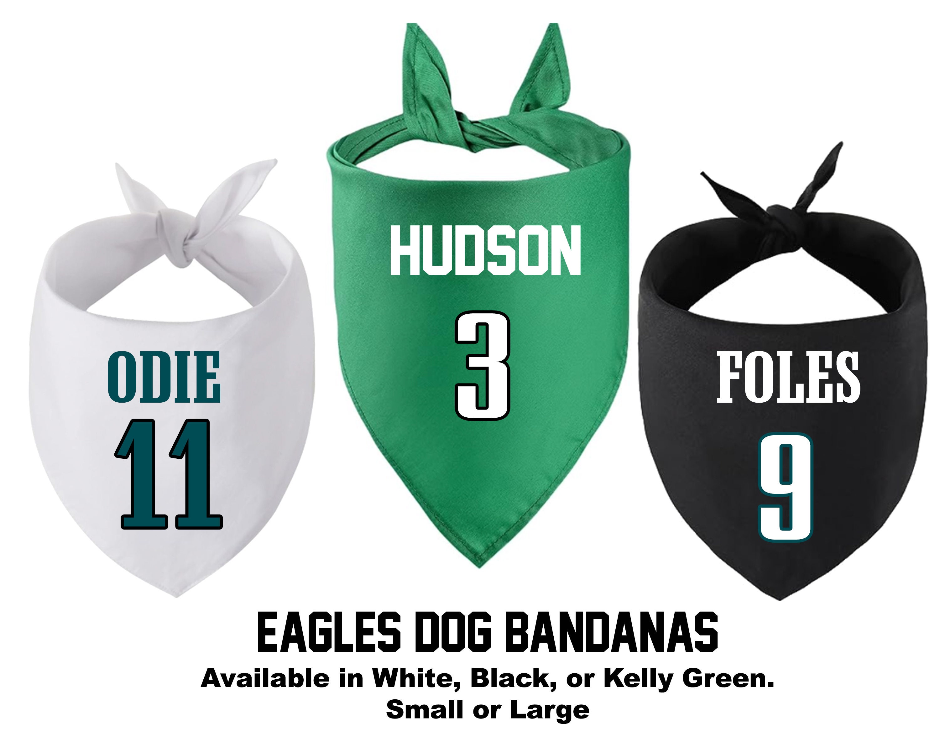 Bandana NFL Philadelphia Eagles TIE, pequeno/médio. Babador de