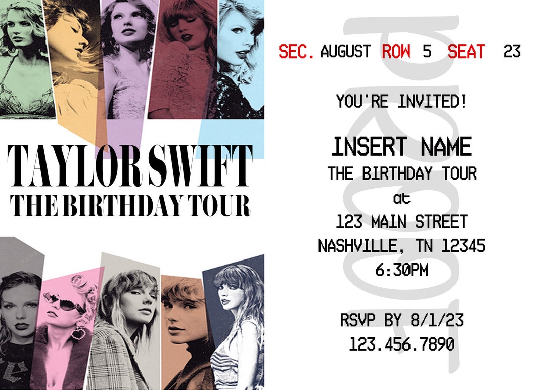 Taylor Swift Inspired Birthday Party Invitations PRINT & Etsy Canada Taylor Swift Inspired Birthday Party Invitations PRINT & Etsy Canada