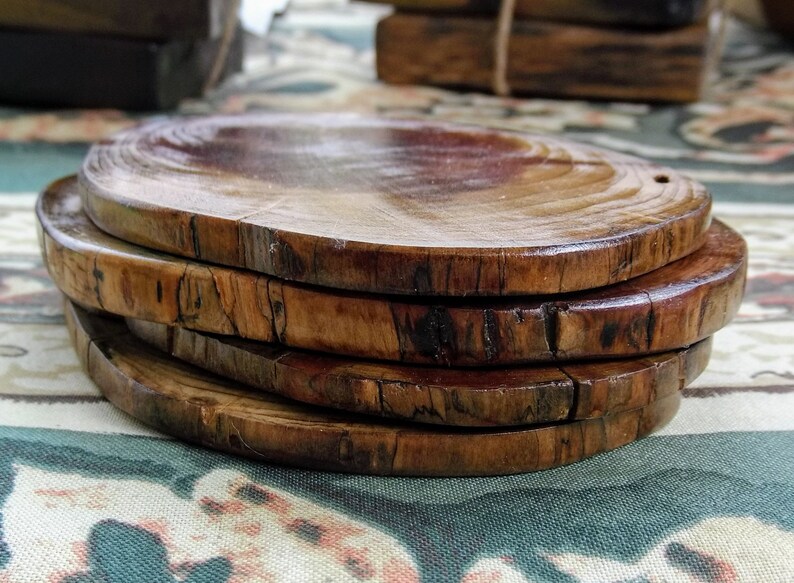 Natural wood coasters Etsy