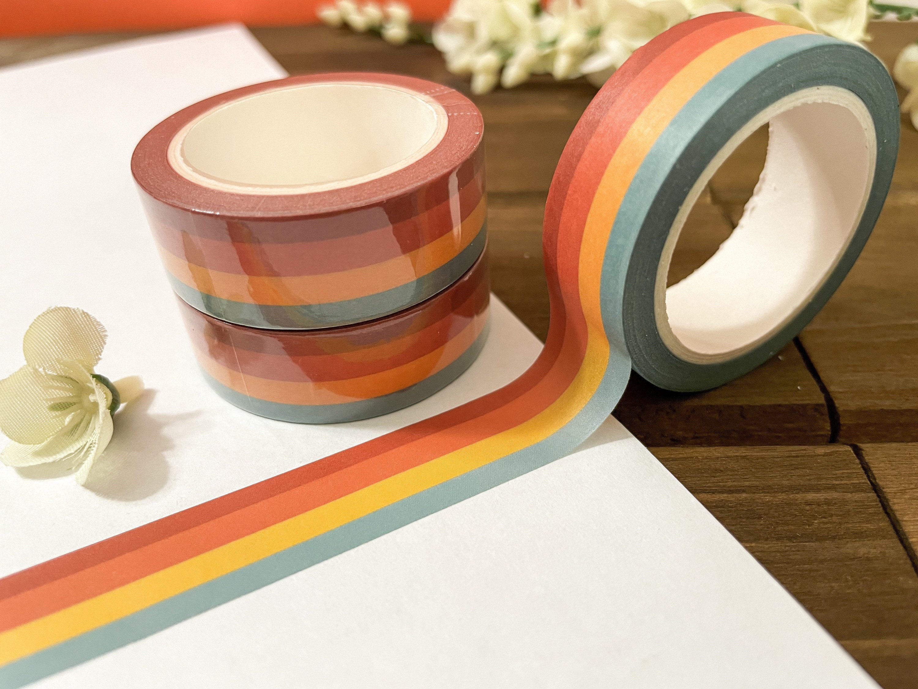 Digital Washi Tape Clipart BOHO RAINBOWS, Graphics with Rainbows Stripes  Dots For Digital Planner, Goodnotes