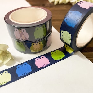 Frog Washi Tape | Cute Frog Washi Tape | Rainbow Frog Tape | Cute Scrapbooking