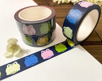 Frog Washi Tape | Cute Frog Washi Tape | Rainbow Frog Tape | Cute Scrapbooking