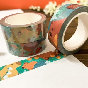 Capybara Washi Tape | Capybara in Hotsprings Washi Tape | Capybara Tape | Cute Capybara Scrapbooking