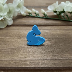 Whale Enamel Pin | Blue Whale Enamel Pin | Cute Whale Enamel Pin | Cute Blue Whale Pin | Underwater Enamel Pin | Ocean Pin | Soft Enamel Pin