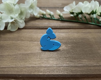 Whale Enamel Pin | Blue Whale Enamel Pin | Cute Whale Enamel Pin | Cute Blue Whale Pin | Underwater Enamel Pin | Ocean Pin | Soft Enamel Pin