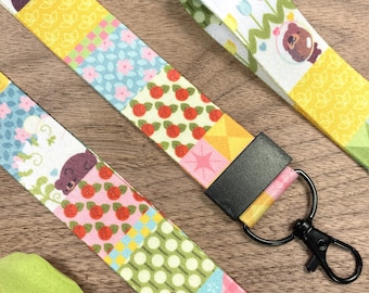 Laundry Bear Lanyard | Cute Colorful Teacher Lanyard | Patterned Lanyard  | Lanyard for Keys