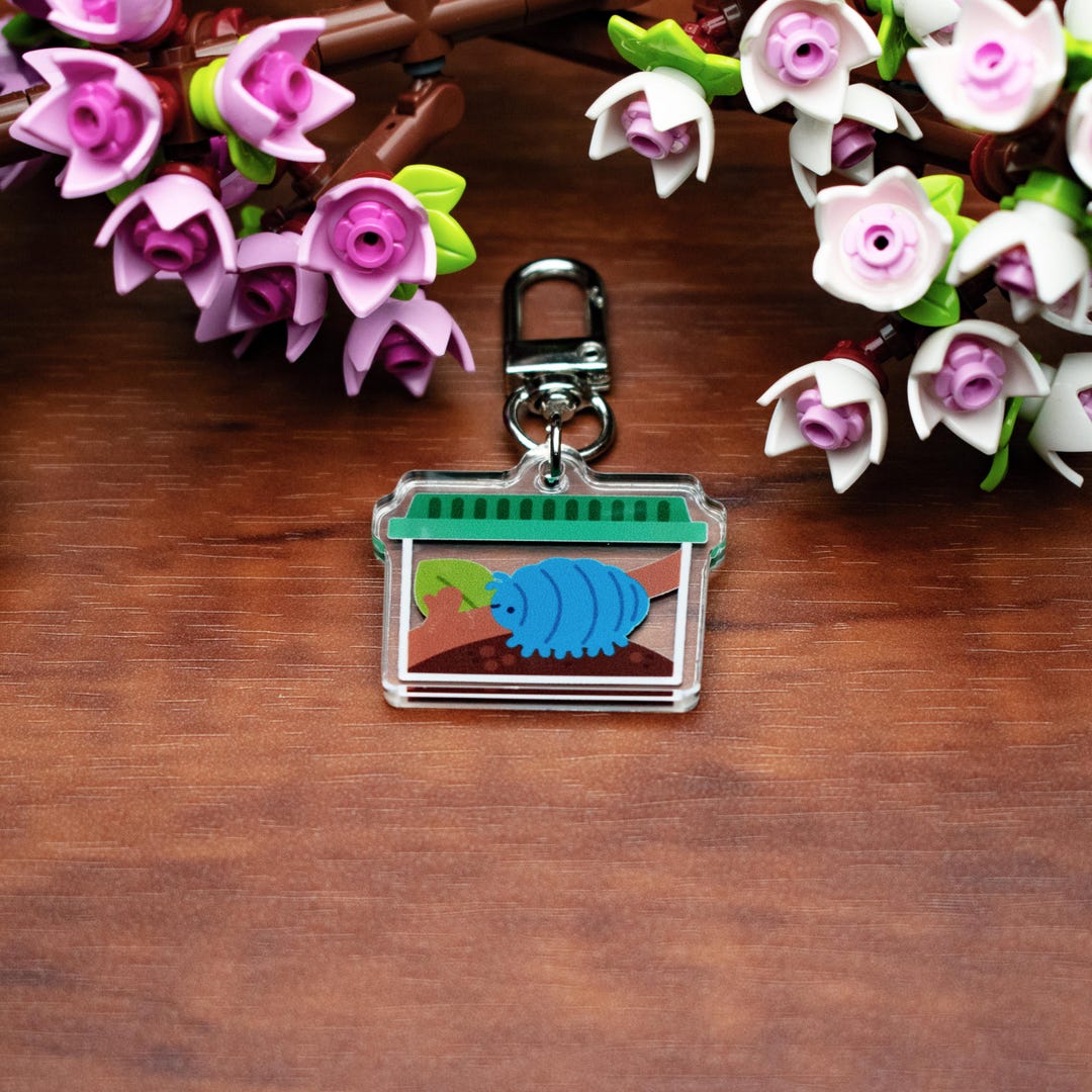 Pill Bug Acrylic Charm | Acrylic Potato Bug Keychain | Insect Keychain ...