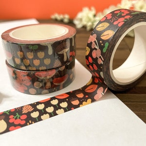 Mushroom Washi Tape | Cute Washi Tape | Autumn Washi Tape | Fall Colors Washi Tape