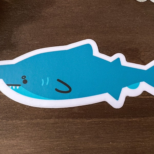 Goblin Shark Vinyl Sticker | Shark Vinyl Sticker | Goblin Shark Waterproof Sticker | Cute Shark Sticker