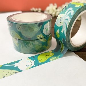 Underwater Washi Tape | Ocean Washi Tape | Sea Washi Tape | Sea Creatures Washi Tape | Ocean Creatures Washi Tape | Ocean Scrapbooking