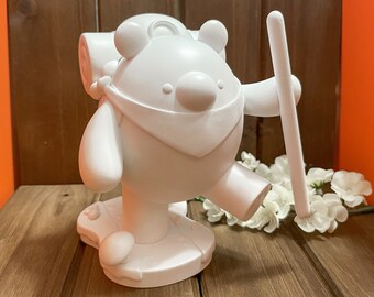 Camping Bear Polyresin Toy Blank | Customizable Camping Bear Figure | Ready to Paint Toy Figure | Cute Bear Toy