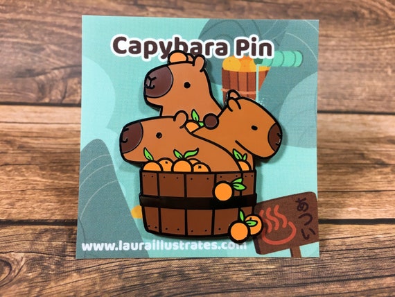Capybara Pin Capybara Enamel Pin Capybara in Bath Pin Capybara Group Pin  Cute Capybara Enamel Pin Capybara gift -  Österreich