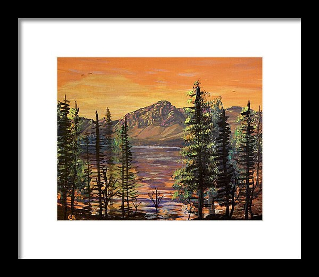 Medicine Bow Peak Sunrise Prints, Laramie Wyoming Acrylic Landscape Painting, Rocky Mountains